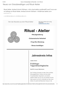 Newsletter - Ritual Atelier