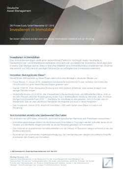 Newsletter 2 / 2016 - DB Private Equity & Private Markets