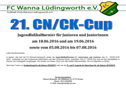 Einladung CN CK Cup Jugendfußballturnier[...]