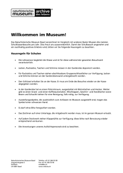 Hausregeln f&uuml;r Schulklassen und Lehrpersonen