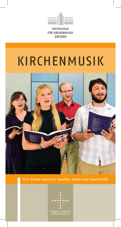 Hochschulflyer - Hochschule für Kirchenmusik Dresden
