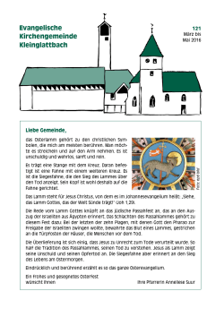 Gemeindebrief - Evangelische Kirchengemeinde Kleinglattbach