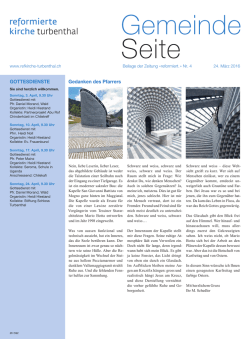 Beilage April - Evangelisch-reformierte Kirche Turbenthal