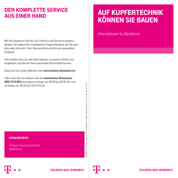 Hinweise für Ihre Hausinnenverkabelung