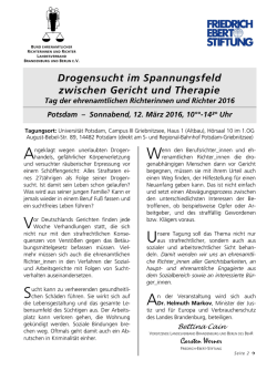 Drogensucht im Spannungsfeld - Friedrich-Ebert