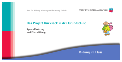 Das Projekt Rucksack in der Grundschule