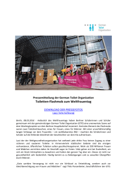 Pressemitteilung - German Toilet Organization