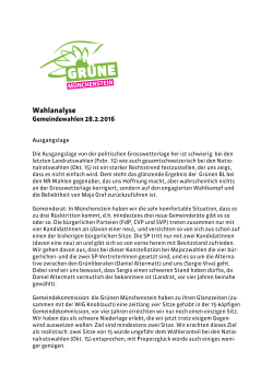 Wahlanalyse - Grüne Münchenstein