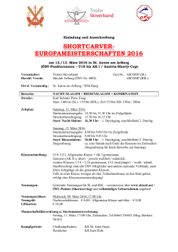 shortcarver- europameisterschaften 2016