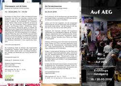 Frühlings rundgang 19. / 20.03.2016 Kunst Auf AEG