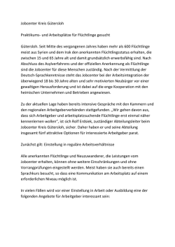 Jobcenter Kreis G&uuml;tersloh Praktikums- und