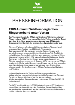 Erima nimmt Württembergischen Ringerverband