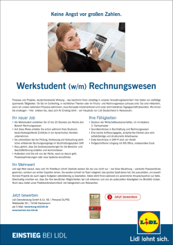 Werkstudent (w/m) Rechnungswesen