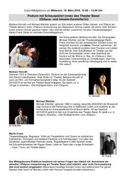 Podium mit Schauspieler/-innen des Theater Basel (Ödipus