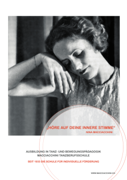 h&ouml;re auf deine innere stimme - Tanzberufsschule Macciacchini