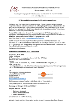 HP-Ausbildung-Information - Verband f&uuml;r Upledger CranioSacral