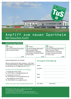 Infoblatt Sponsoren