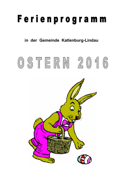 Ferienprogramm Ostern 2016 - Gemeinde Katlenburg