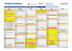 Jahreskalender 2016 - LGV Bad Mergentheim
