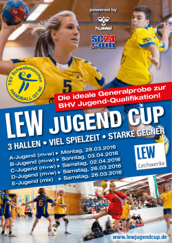 Ausschreibung - LEW Jugend Cup 2016