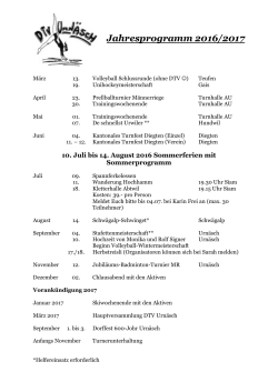 Jahresprogramm DTV 2016