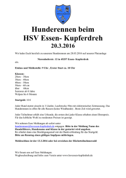 Hunderennen beim HSV Essen