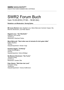SWR2 Forum Buch