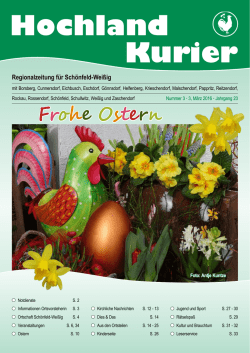 März-Ausgabe des Hochlandkuriers