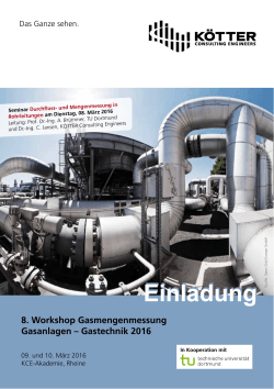 8. Workshop Gasmengenmessung - Gasanlagen