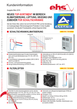 EHS NEWS M&auml;rz 2016 - EHS Elektrotechnik AG