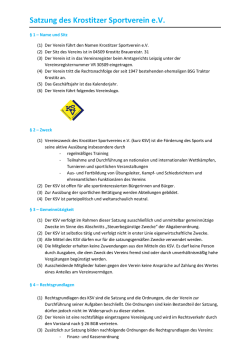 Satzungsentwurf
