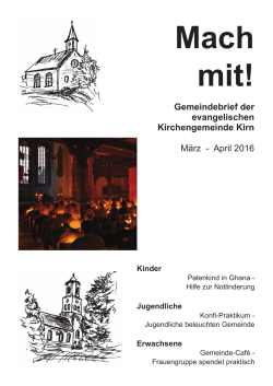 Gottesdienstplan März - Ev. Kirchengemeinde Kirn