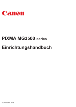 PIXMA MG3500 Einrichtungshandbuch