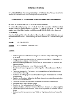 Stellenausschreibung - Landesbetrieb Forst Brandenburg
