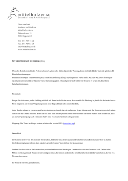 Informationen zum Reisen