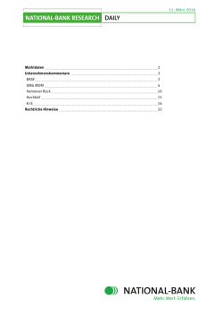 Research aktuell vom 11.03.2016 - National-Bank