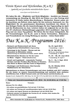 Di, 24. Mai 2016 - Verein Kunst und Kirchenbau KuK