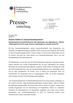 Presse- - Deutschlandstipendium