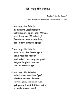 Ich mag die Schule - Grundschule Pommersfelden