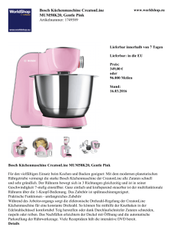 Bosch Küchenmaschine CreatonLine MUM58K20, Gentle Pink