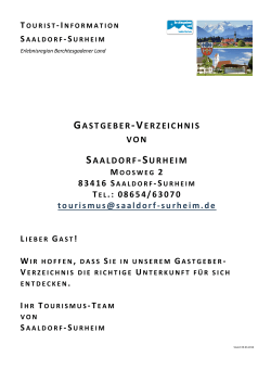Gastgeberverzeichnis Saaldorf-Surheim