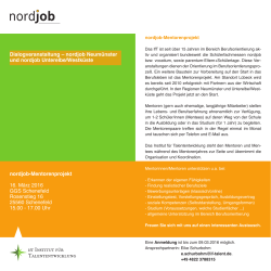 nordjob-Mentorenprojekt 16. März 2016 GGS Schenefeld