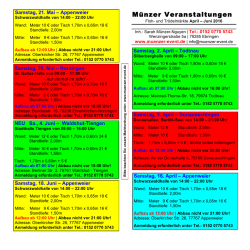 - Münzer Veranstaltungen