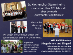 Ev. Kirchenchor Stammheim - Calw