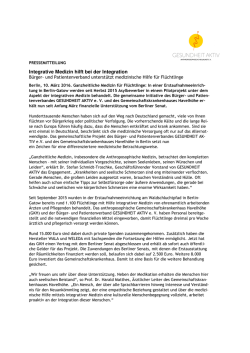 Integrative Medizin hilft bei der Integration