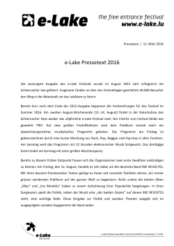 e-Lake Pressetext 2016