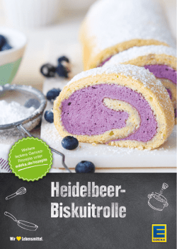 Heidelbeer- Biskuitrolle
