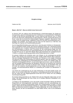 Drs. 17/5318  - Nieders&auml;chsischer Landtag