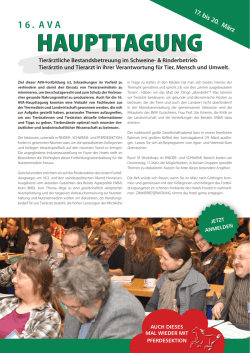 Programm Schweinesektion