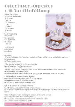 Osterhasen-Cupcakes mit Vanillefüllung